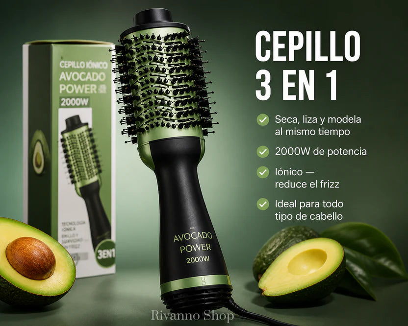COMBO CEPILLO SECADOR + PLANCHA AGUACATE